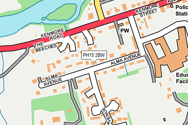 PH15 2BW map - OS OpenMap – Local (Ordnance Survey)