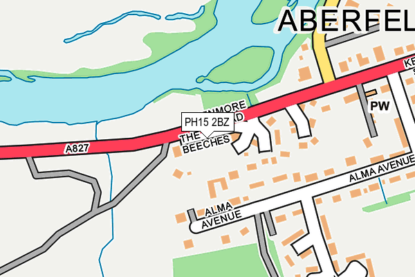 PH15 2BZ map - OS OpenMap – Local (Ordnance Survey)