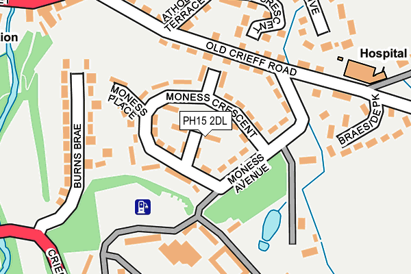 PH15 2DL map - OS OpenMap – Local (Ordnance Survey)