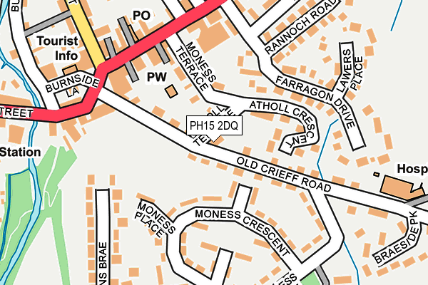 PH15 2DQ map - OS OpenMap – Local (Ordnance Survey)