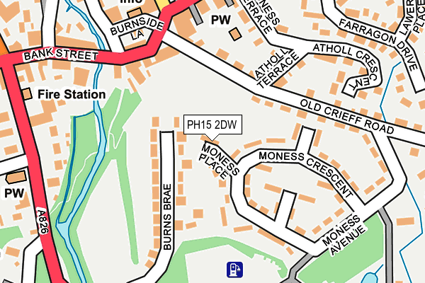 PH15 2DW map - OS OpenMap – Local (Ordnance Survey)