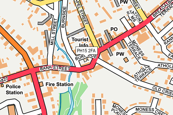 PH15 2FA map - OS OpenMap – Local (Ordnance Survey)