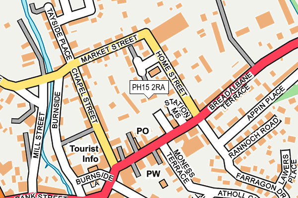 PH15 2RA map - OS OpenMap – Local (Ordnance Survey)