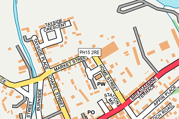 PH15 2RE map - OS OpenMap – Local (Ordnance Survey)