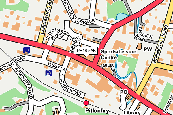 Map of MORTONS RESTAURANT PITLOCHRY LTD at local scale