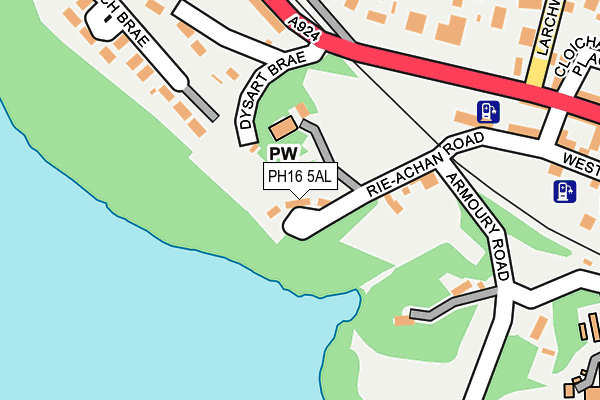 PH16 5AL map - OS OpenMap – Local (Ordnance Survey)