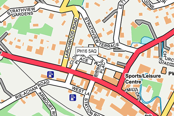 PH16 5AQ map - OS OpenMap – Local (Ordnance Survey)