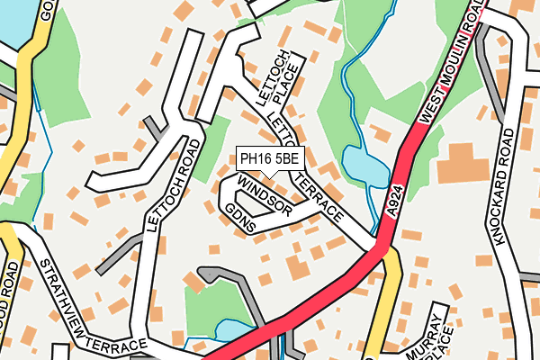 PH16 5BE map - OS OpenMap – Local (Ordnance Survey)