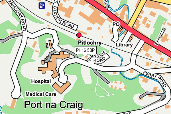 PH16 5BP map - OS OpenMap – Local (Ordnance Survey)