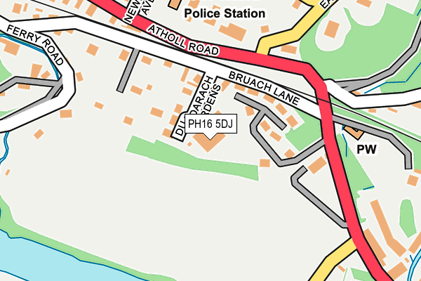 PH16 5DJ map - OS OpenMap – Local (Ordnance Survey)