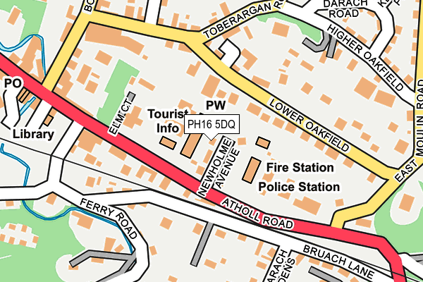 PH16 5DQ map - OS OpenMap – Local (Ordnance Survey)