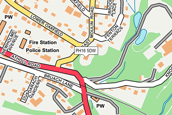 PH16 5DW map - OS OpenMap – Local (Ordnance Survey)