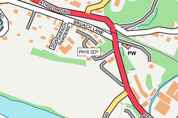 PH16 5DY map - OS OpenMap – Local (Ordnance Survey)