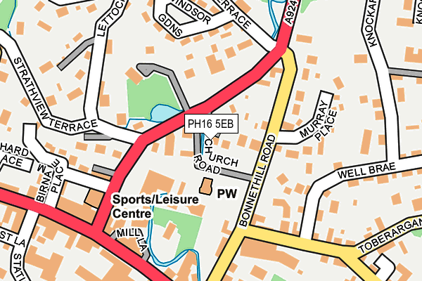 PH16 5EB map - OS OpenMap – Local (Ordnance Survey)