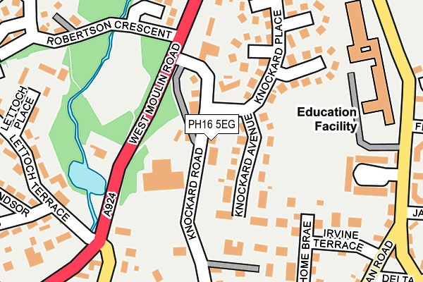 PH16 5EG map - OS OpenMap – Local (Ordnance Survey)