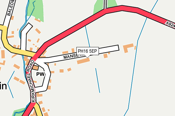 PH16 5EP map - OS OpenMap – Local (Ordnance Survey)