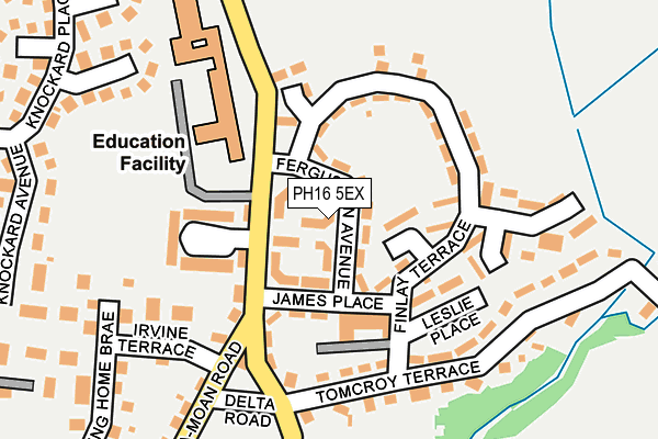 PH16 5EX map - OS OpenMap – Local (Ordnance Survey)