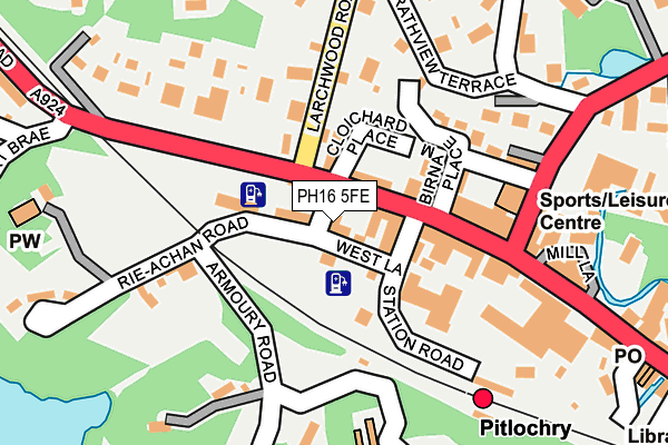 PH16 5FE map - OS OpenMap – Local (Ordnance Survey)