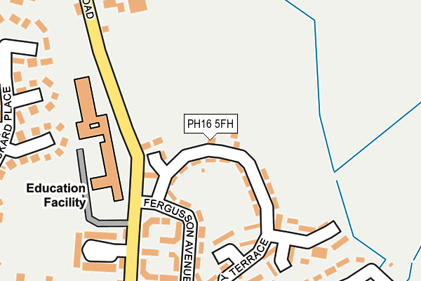 PH16 5FH map - OS OpenMap – Local (Ordnance Survey)