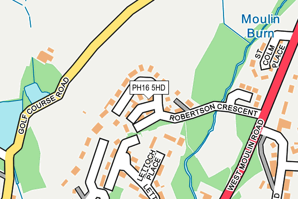 PH16 5HD map - OS OpenMap – Local (Ordnance Survey)