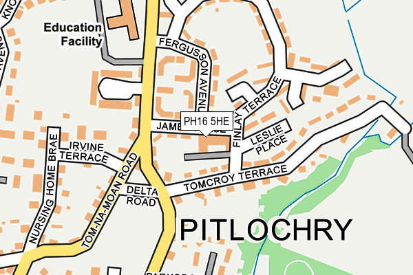 PH16 5HE map - OS OpenMap – Local (Ordnance Survey)