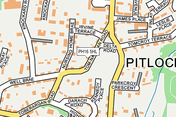 PH16 5HL map - OS OpenMap – Local (Ordnance Survey)