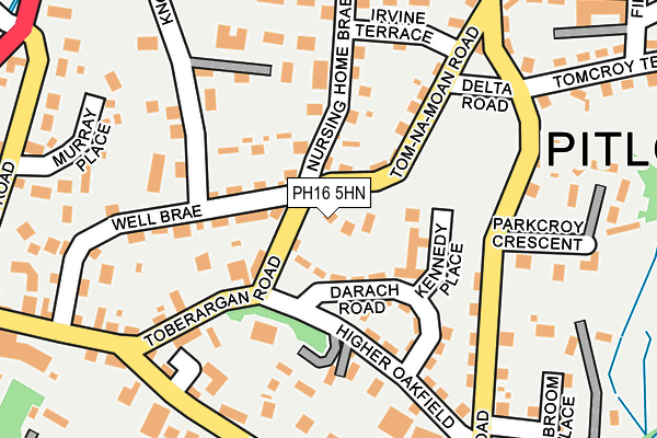 PH16 5HN map - OS OpenMap – Local (Ordnance Survey)