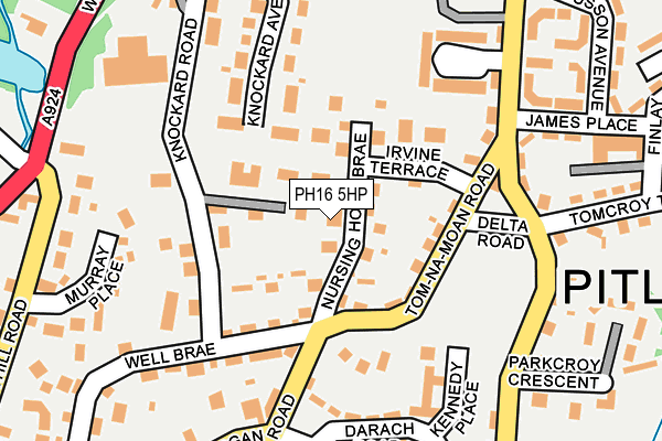 PH16 5HP map - OS OpenMap – Local (Ordnance Survey)