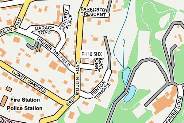 PH16 5HX map - OS OpenMap – Local (Ordnance Survey)