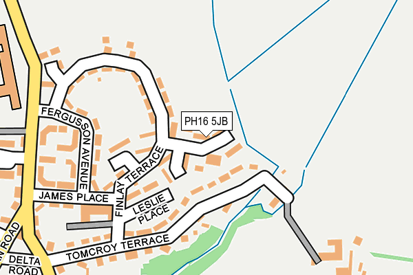 PH16 5JB map - OS OpenMap – Local (Ordnance Survey)