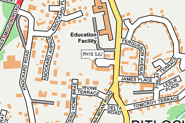 PH16 5JU map - OS OpenMap – Local (Ordnance Survey)