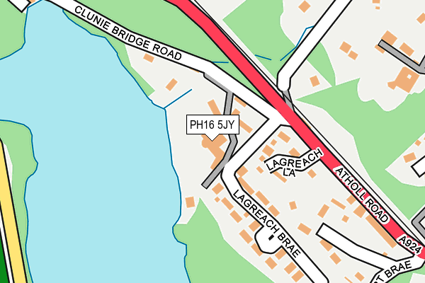 PH16 5JY map - OS OpenMap – Local (Ordnance Survey)