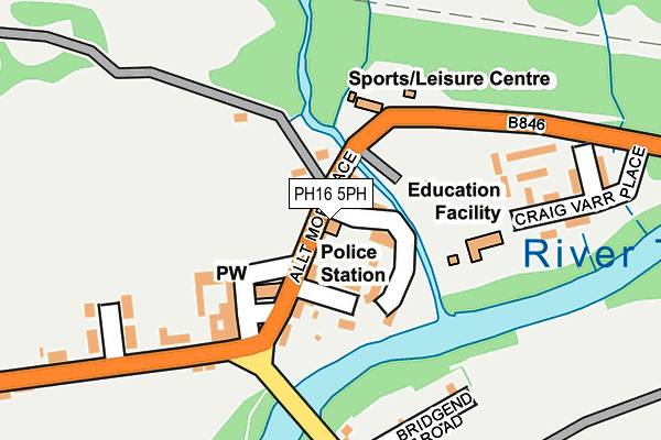 PH16 5PH map - OS OpenMap – Local (Ordnance Survey)