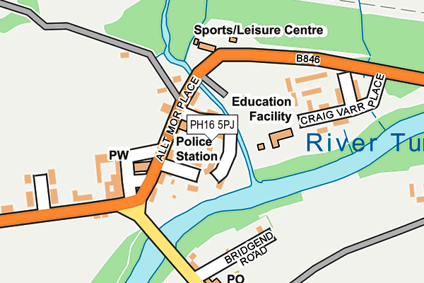 PH16 5PJ map - OS OpenMap – Local (Ordnance Survey)