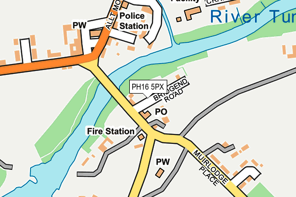 PH16 5PX map - OS OpenMap – Local (Ordnance Survey)