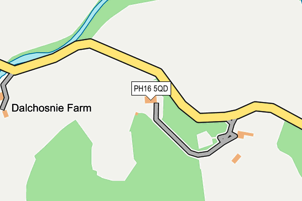 PH16 5QD map - OS OpenMap – Local (Ordnance Survey)
