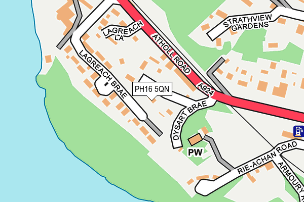 PH16 5QN map - OS OpenMap – Local (Ordnance Survey)