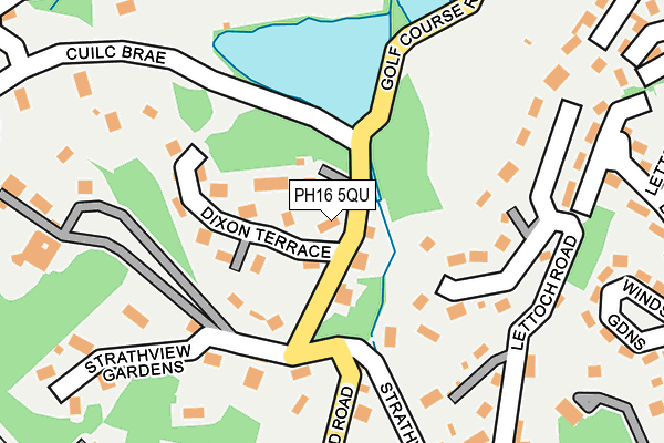 PH16 5QU map - OS OpenMap – Local (Ordnance Survey)