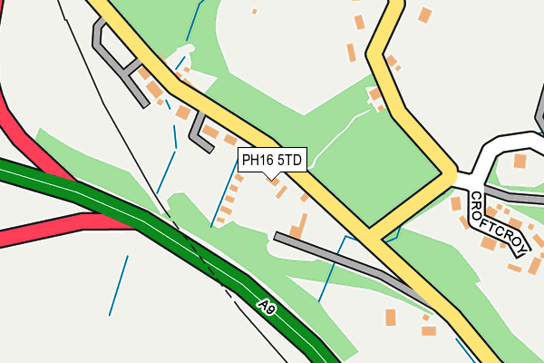 PH16 5TD map - OS OpenMap – Local (Ordnance Survey)