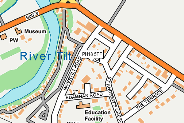 PH18 5TF map - OS OpenMap – Local (Ordnance Survey)