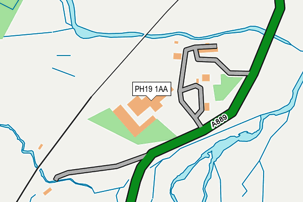 PH19 1AA map - OS OpenMap – Local (Ordnance Survey)