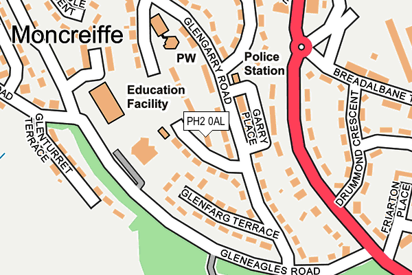 PH2 0AL map - OS OpenMap – Local (Ordnance Survey)