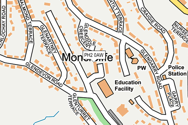 PH2 0AW map - OS OpenMap – Local (Ordnance Survey)