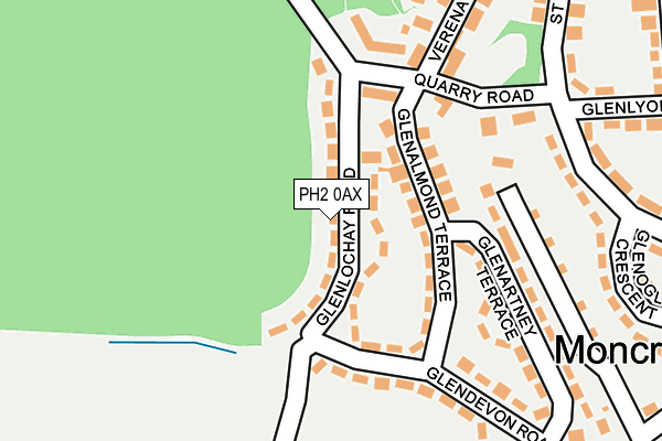 PH2 0AX map - OS OpenMap – Local (Ordnance Survey)