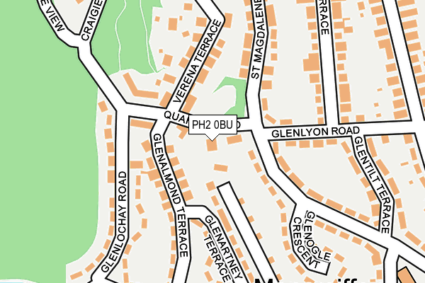PH2 0BU map - OS OpenMap – Local (Ordnance Survey)