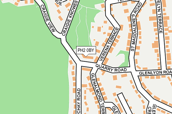 PH2 0BY map - OS OpenMap – Local (Ordnance Survey)