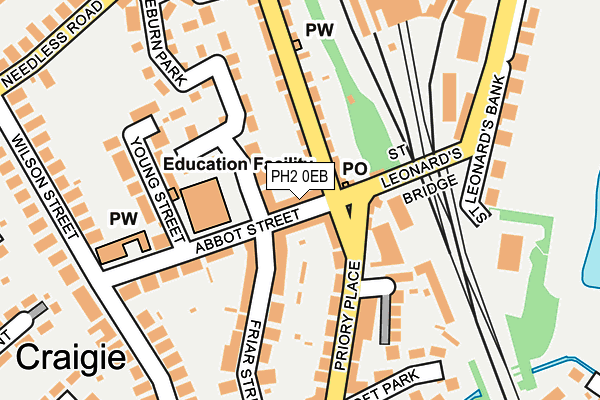 PH2 0EB map - OS OpenMap – Local (Ordnance Survey)