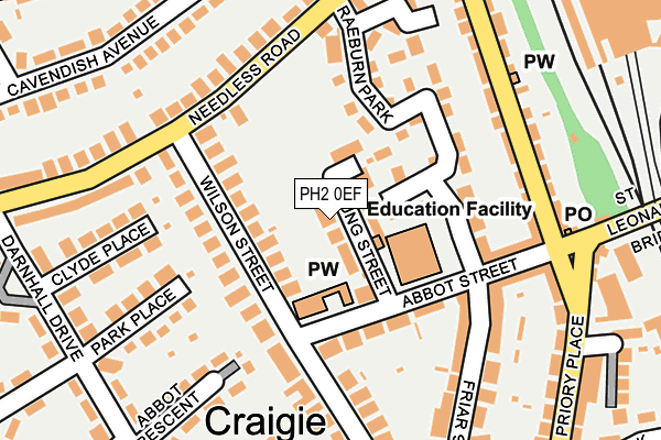 PH2 0EF map - OS OpenMap – Local (Ordnance Survey)