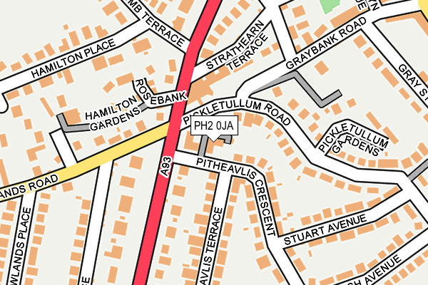 PH2 0JA map - OS OpenMap – Local (Ordnance Survey)