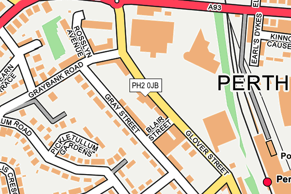 PH2 0JB map - OS OpenMap – Local (Ordnance Survey)